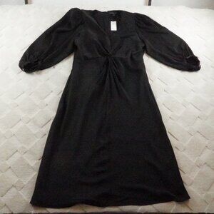 knee length dresses for ladies Banana Republic Black Strapless Asymmetric Midi Dress main image 0